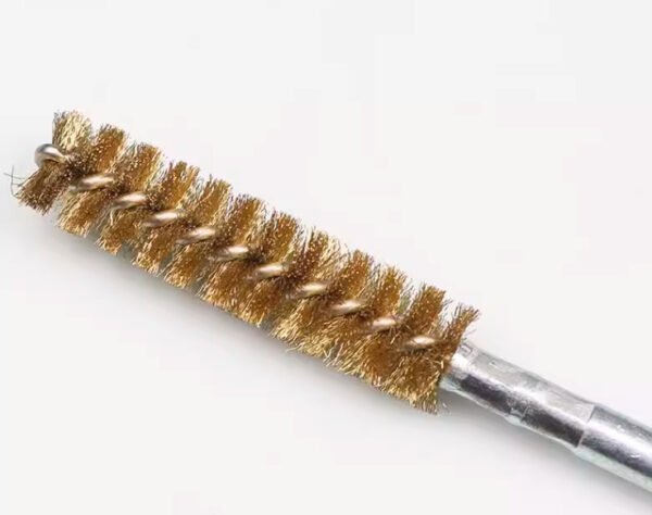 Copper wire pipe brush internal hole burr polishing cleaning brush, round handle copper wire brush, encrypted grinding round head rust - Image 4