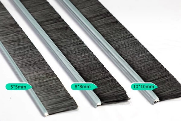 Black aluminum alloy bar brush, dustproof brush, display cabinet brush, cabinet brush, door and window brush, machine tool brush brush brush strip - Image 4