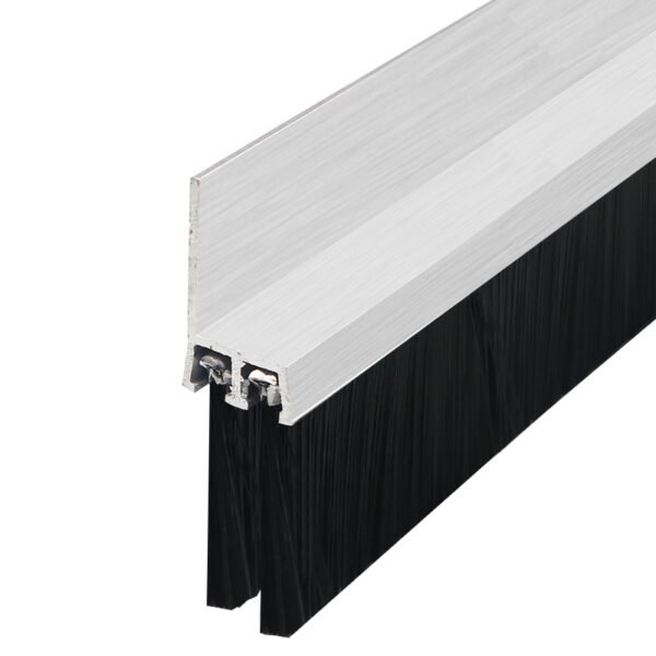 H-double-row aluminum alloy bar brush, dust-proof brush, door seal brush industrial machine brush H-type display cabinet brush